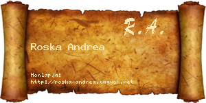 Roska Andrea névjegykártya
