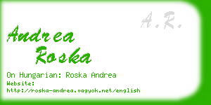andrea roska business card